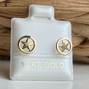 10k Gold Earrings for Women Girl Gold Piercing Stud Earrings, Hypoallergenic